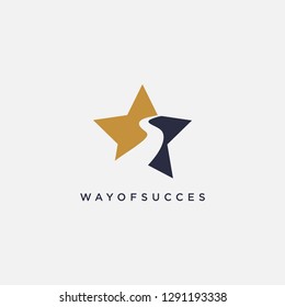 The star way logo icon vector template on white background