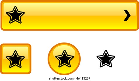 Star web buttons. Vector illustration.