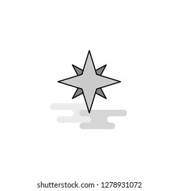 Star Web Icon. Flat Line Filled Gray Icon Vector