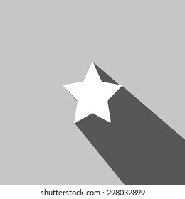 Star  web icon on gray background