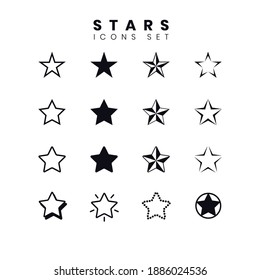 Vektorgrafik-Vektorgrafik-Sammlung mit Star-Symbolen