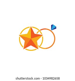 Star Wedding Logo Icon Design