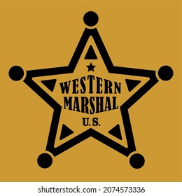 The star of the Western Marshal. Vector image