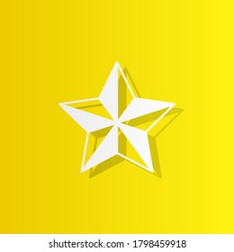 icono blanco estrella con sombra