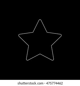 star -  white vector icon