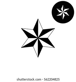 star -  white vector icon