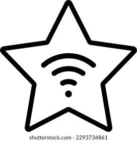 star wifi router connection signal Outline