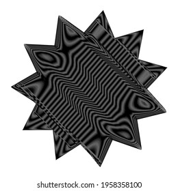 Star wiith scribble, sketchy, doodle effect pattern