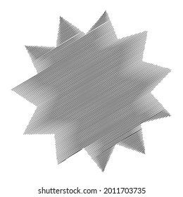Star wiith scribble, sketchy, doodle effect pattern