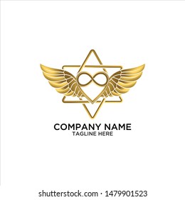 star wing elegant gold logo