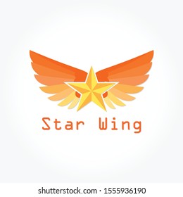 star wing logo concept vector illustration