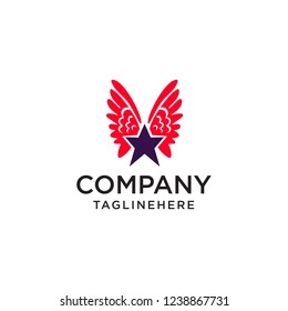 star wing logo icon design template elements