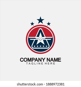 Star with wing logo icon vector illustration design template 