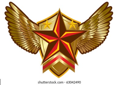 star with wings emblem