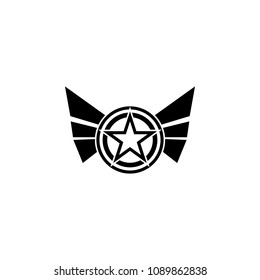 star with wings icon. Element of military for mobile concept and web apps. Detailed star with wings icon can be used for web and mobile. Premium icon on white background
