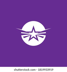 Star wings logo vector icon design