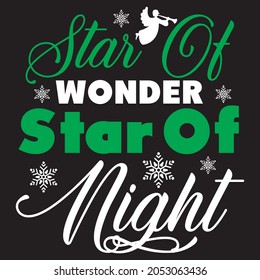 Star of wonder star of night t shirt design, vector file.