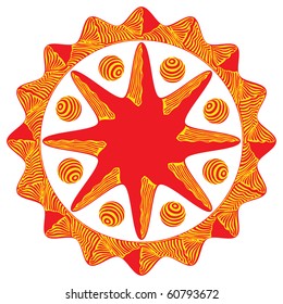 Star woodcut