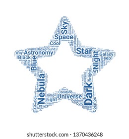 star word cloud. tag cloud about star