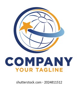 Star World Logo Template Design Vector.