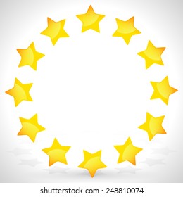 Star wreath - Stars in circle. Illustration for premium, or glory, glorious concepts