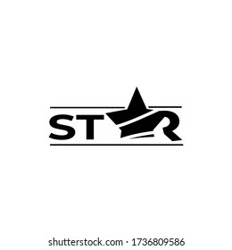 star writing logo vector design illustration. logo icon,symbol and template