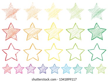 A star written with crayons