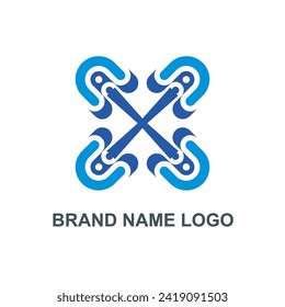 Star X letter logo vector