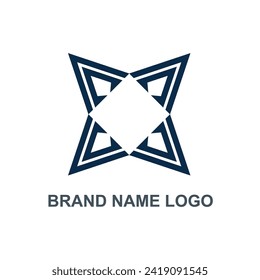 Star X letter logo vector