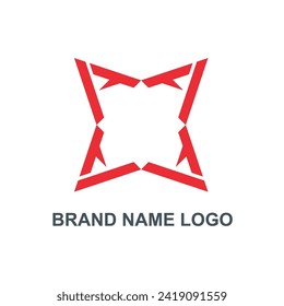 vector de logotipo de letras Star X