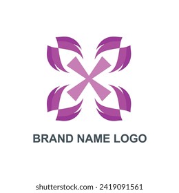 Star X letter logo vector