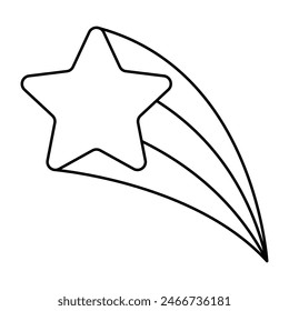 icono de línea de elemento y2k estrella. Ilustración vectorial.