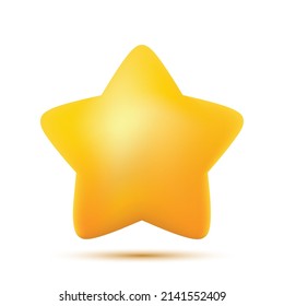 Ilustración vectorial Star Yellow 3D