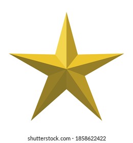 diseño de ilustración de estrella con color amarillo y cinco puntos vectoriales