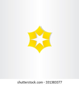 star yellow logo vector icon design 