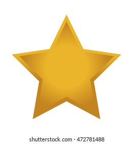 star yellow shape isolated, design vector illustration