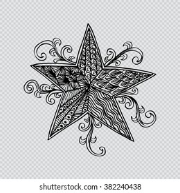 Star in zentangle style.