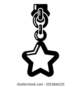 Star zip icon. Simple illustration of star zip vector icon for web