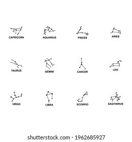 star zodiac constellations icon vector sign symbol