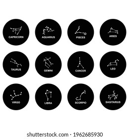 star zodiac constellations icon vector sign symbol