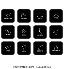 star zodiac constellations icon vector sign symbol