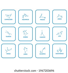 star zodiac constellations icon vector sign symbol