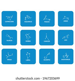 star zodiac constellations icon vector sign symbol