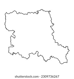 Stara Zagora map, province of Bulgaria. Vector illustration.
