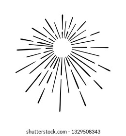 starburs doodle. sunburst doodle - vector