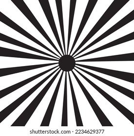 Starburst abstract black background. Retro vintage style background with sun rays vector.