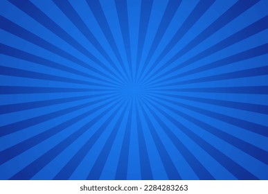 Starburst abstract blue background. Vector illustration.