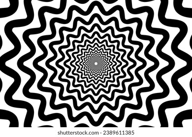 Starburst abstract Psychedelic background. vector illustration