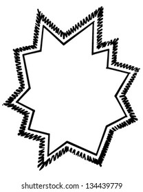 Starburst Ad Frame - Retro Clip Art Illustration