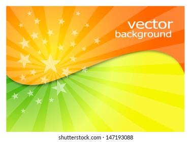 A starburst background.